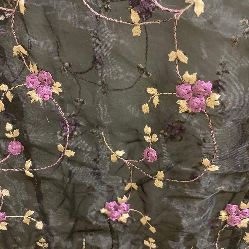Sheer floral kimono dress